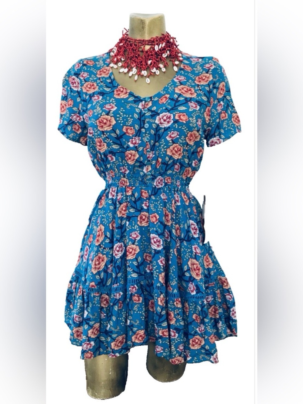 SUNDAY Mi AMOR Australia BLUE ROSE Dress NWT S